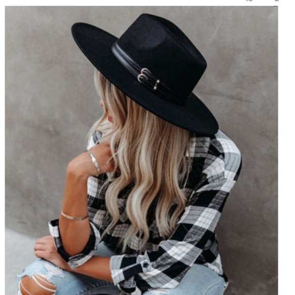 Vici Accessories - Vici women’s hat East village wide brim black felt boho western southwest